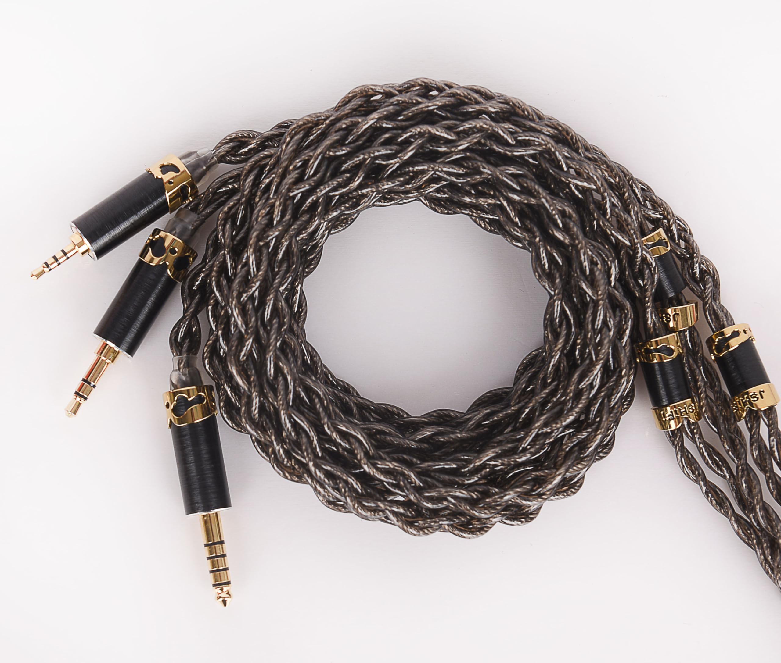 Amazon | 【JSHiFi-金烏】2pin3.5mmリケーブル 8N単結晶銅銀メッキ＋希